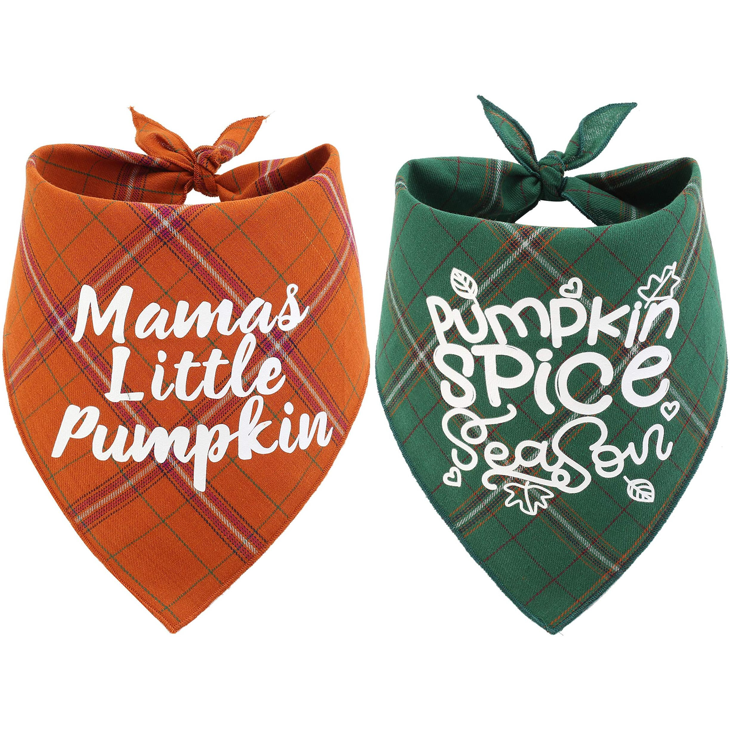 Thanksgiving Dog Bandana Fall Bandanas For Puppy Cat Small Large Dogs