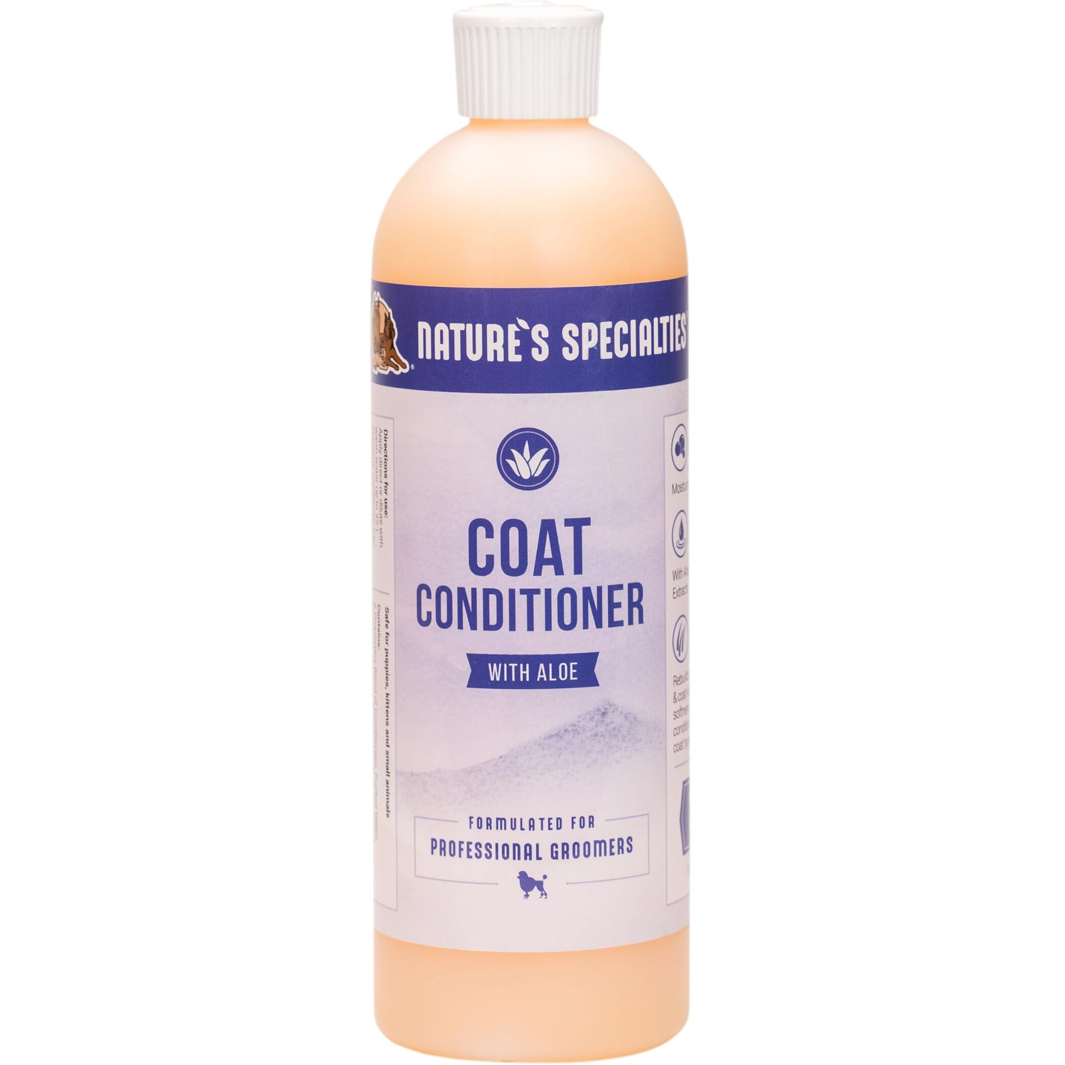 Nature's Specialties Coat Conditioner With Aloe For Pets  Natural Choice For Professional Groomers  Strengthening & Revitalizing  Made In Usa  16 Oz