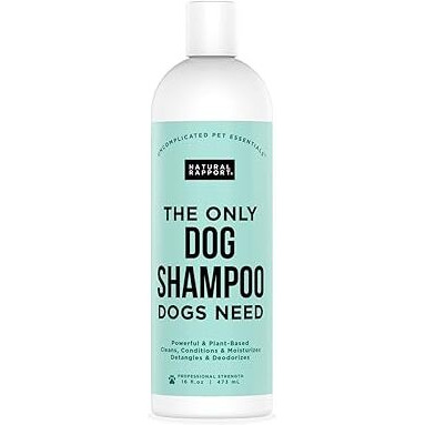 Natural Rapport Pet And Dog Shampoo - The Only Dog Shampoo Dogs Need - Complete Wash For Pets  All Breeds (16 Fl Oz.)