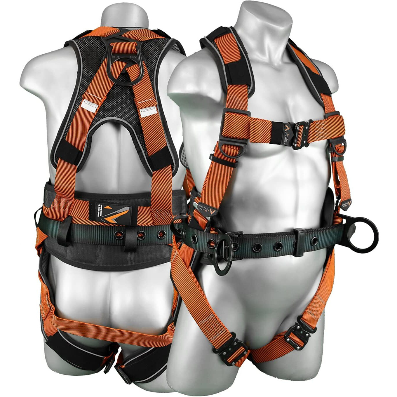 Malta Dynamics Warthog Comfort Maxx Construction Harness With Removable Belt  Side D-Rings And Thick Padding  Osha/Ansi Compliant  Xxlarge