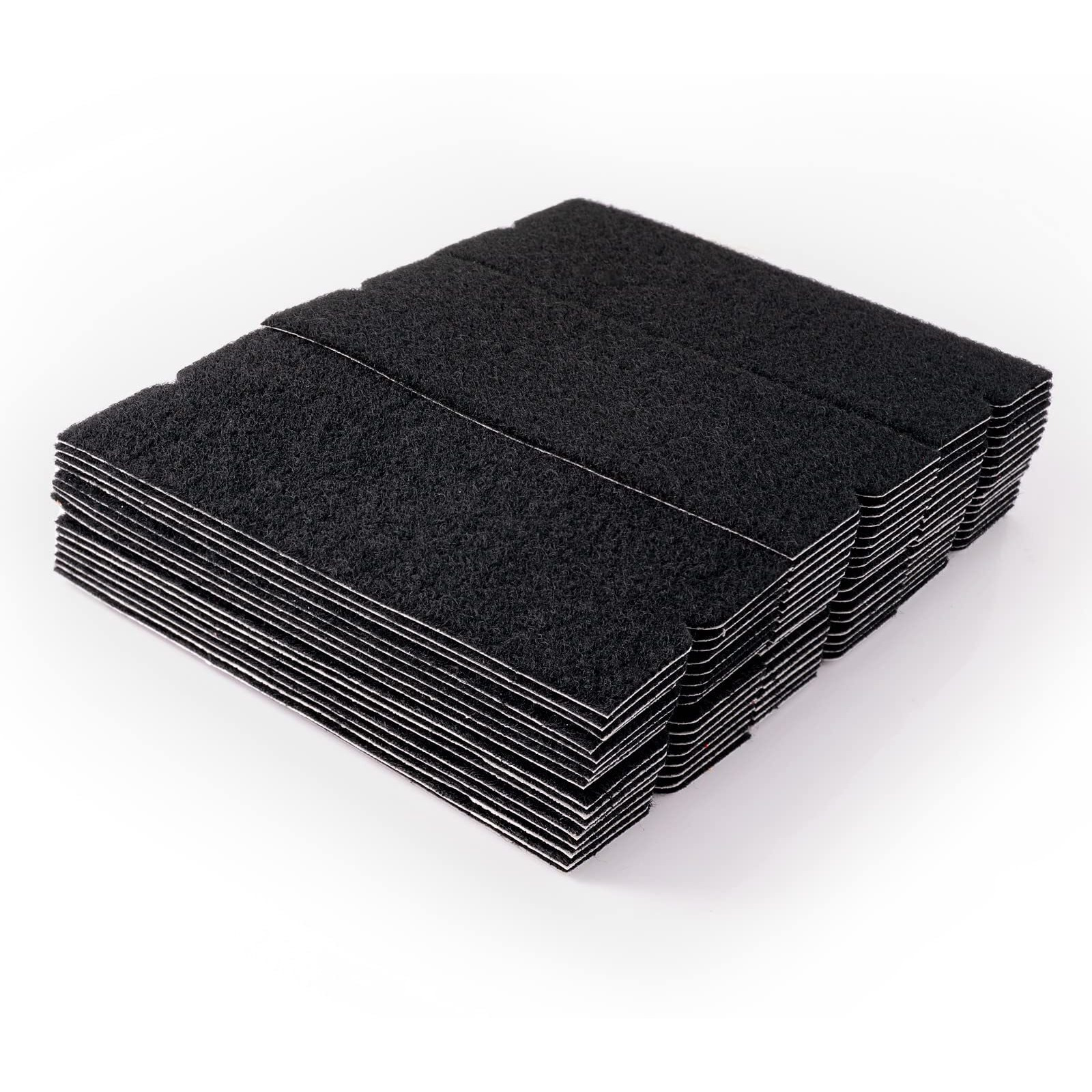 Foshio Black Standard Pre-Cut Self-Adhesive Squeegee Fabric Felt Replacement For 4Inch Squeegee Car Vinyl Application Tools Tint Tool Scraper Auto Vinyl Wrap Tools (50Pcs)