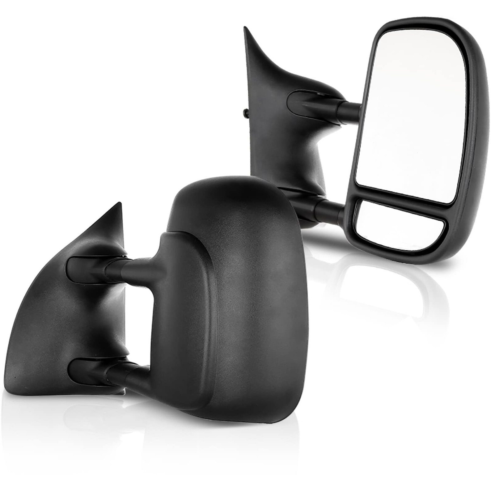 Eccpp Towing Mirrors Replacement Fit For 1999-2007 For Ford For F250 For F350 For F450 For F550 Super Duty Tow Mirrors Black Manual Adjusted Mirrors Driver Side And Passenger Side