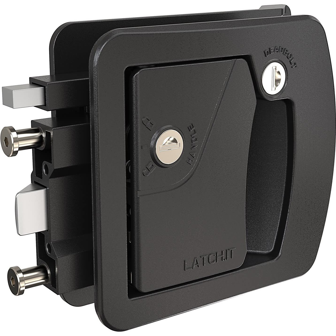 Latch.It Rv Door Lock Replacement  Class C Mechanical Rv Door Lock  All Metal Camper Door Locks  Rv Door Latch With 2 Mechanical Keys  Camper Door Latch Fits Class C With 3.50&quot&quot X 4.50&quot&quot Lock Hole