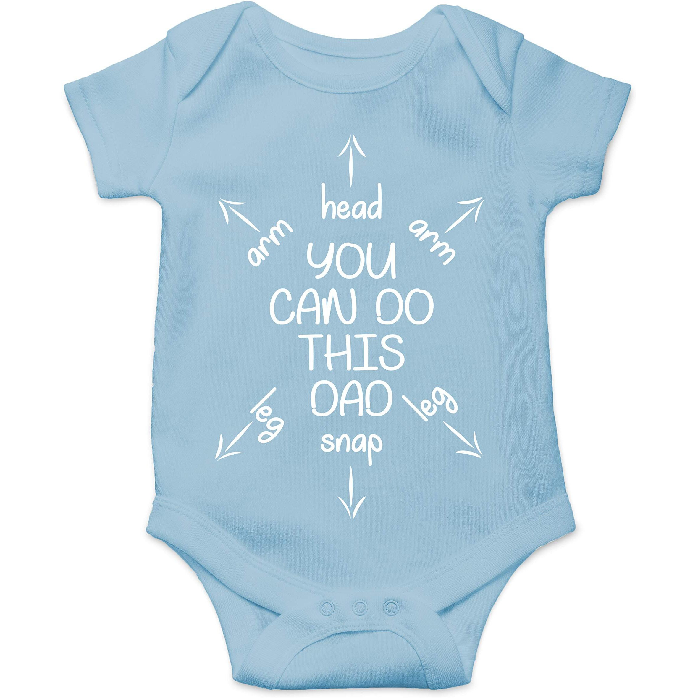 You Can Do This Dad - First Time Dad Gift - Funny Cute Infant Creeper  One-Piece Baby Bodysuit(Light Blue  Newborn)