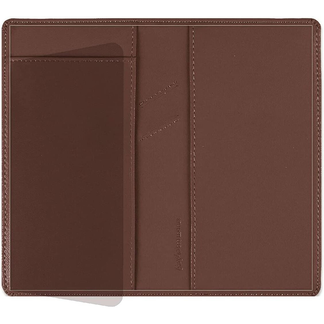 Gnegni Leather Checkbook Cover With Built-In Divider Pen Holder For Men Women Checkbook Holder Wallet Rfid Blocking