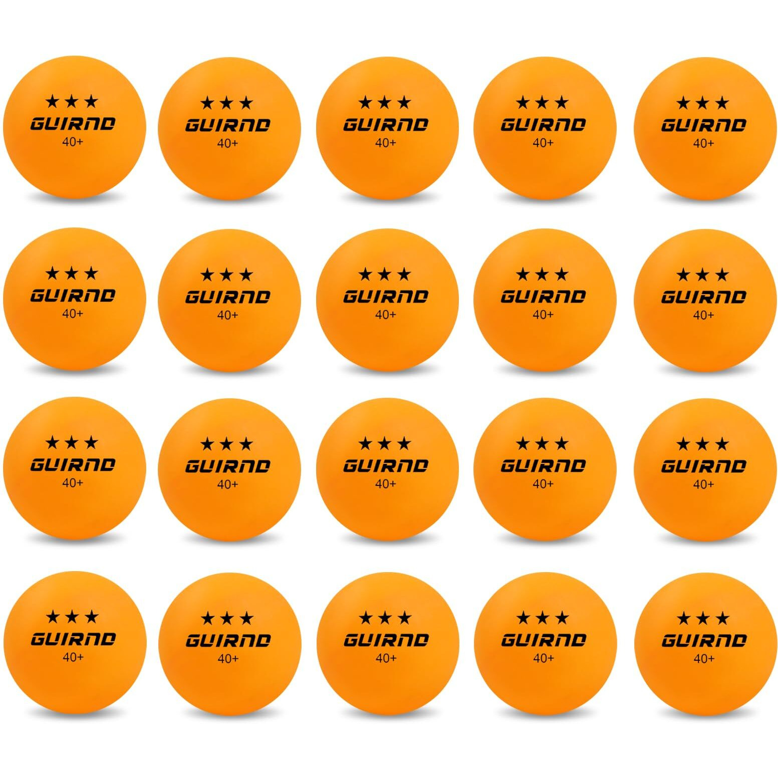 Guirnd 20 Pack Ping Pong Balls  3 Star Table Tennis Balls  40+ Pong Ball Competition And Recreational Play  Abs Ping Pong Ball
