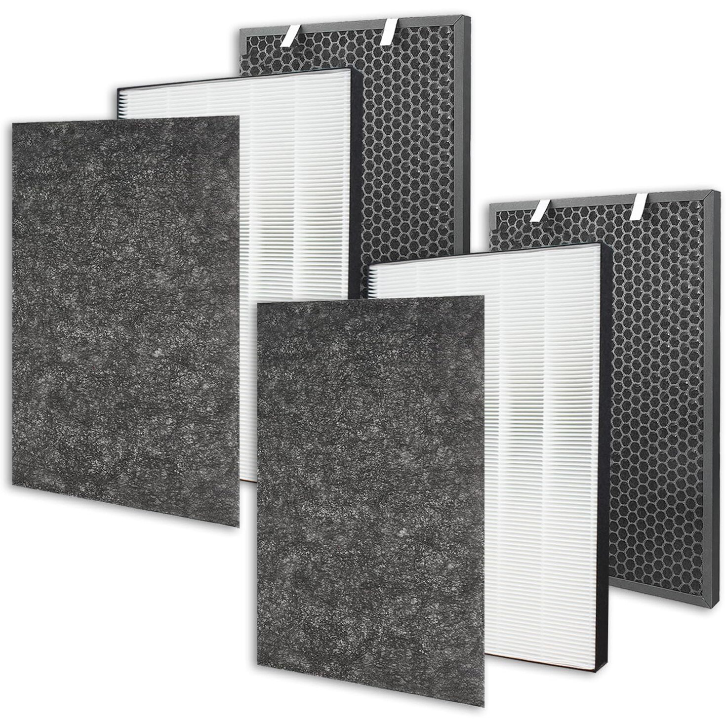2 Packs Air220 Air320 Replacement Filter Compatible With Bissell Air220 Air320 2768A 2609A Air Purifier - Including True Hepa + Pre-Filters & Activated Carbon Filters - Compare To  2677 2678 2804
