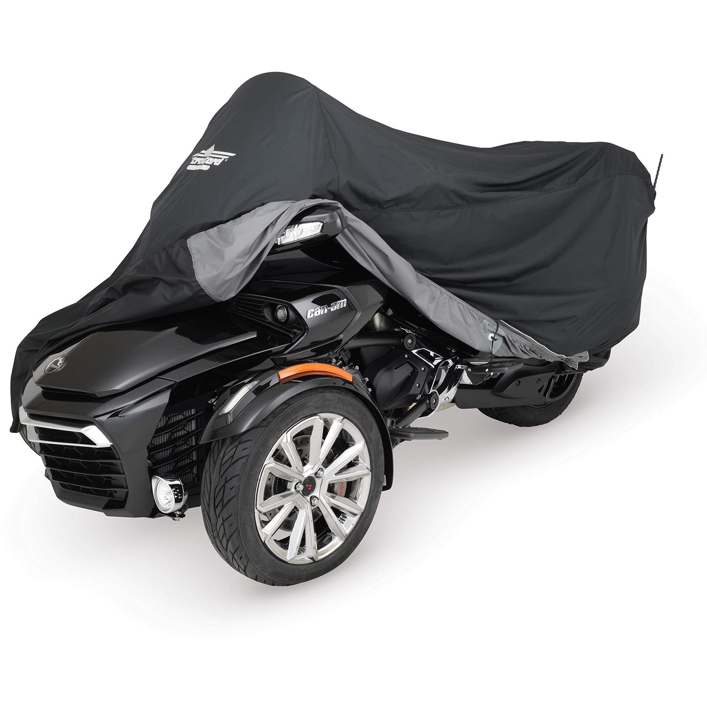 Ultragard Canam Spyder F3-T/Ltd Full Cover With Windshield Liner & Exhaust Heat Shield - Durable Polyurethane Coated  Reflective Logo  Antenna Access  Bungee Hem  Storage Pouch