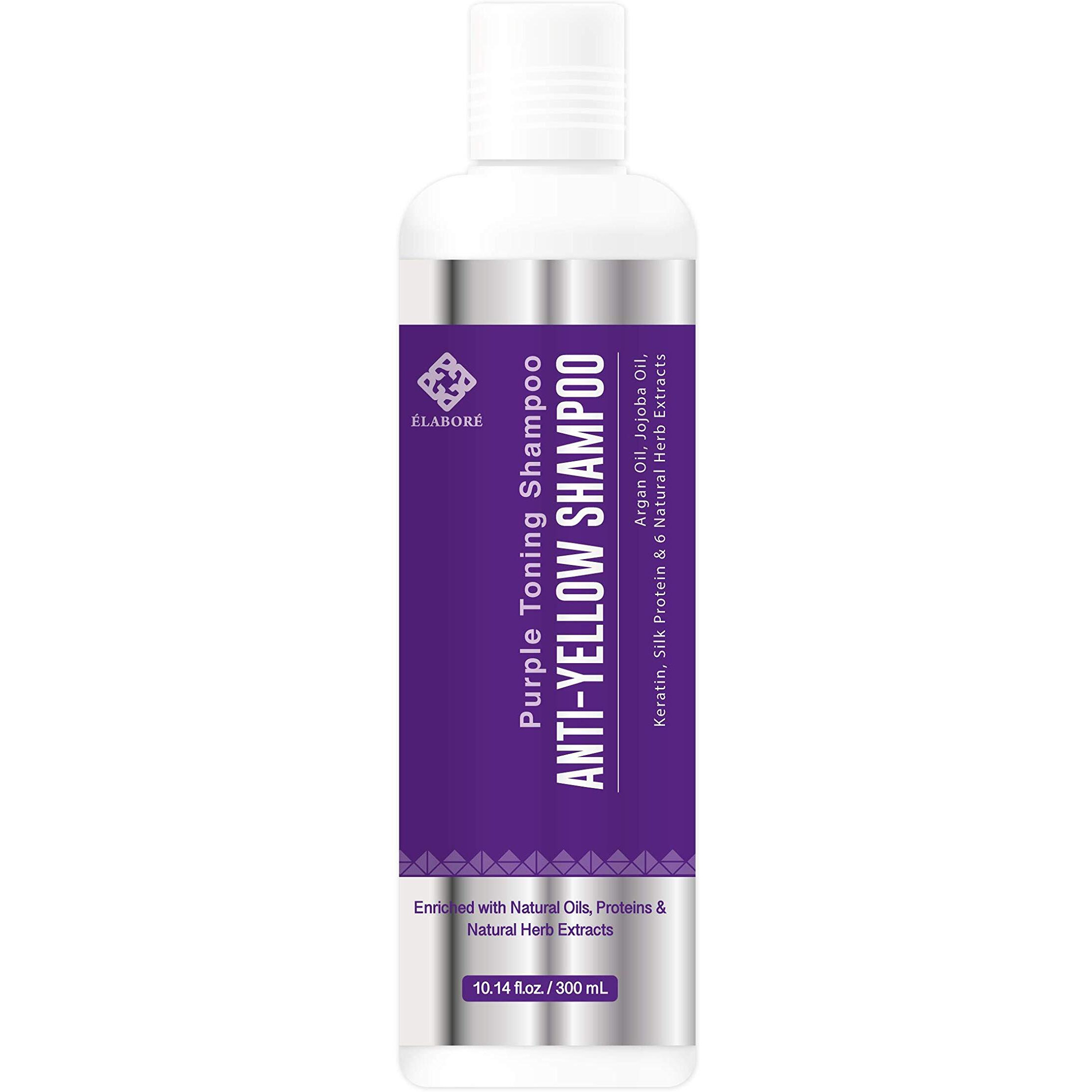 Elabore Purple Toning Shampoo - Anti Yellow Shampoo 10.14Fl.Oz/300Ml