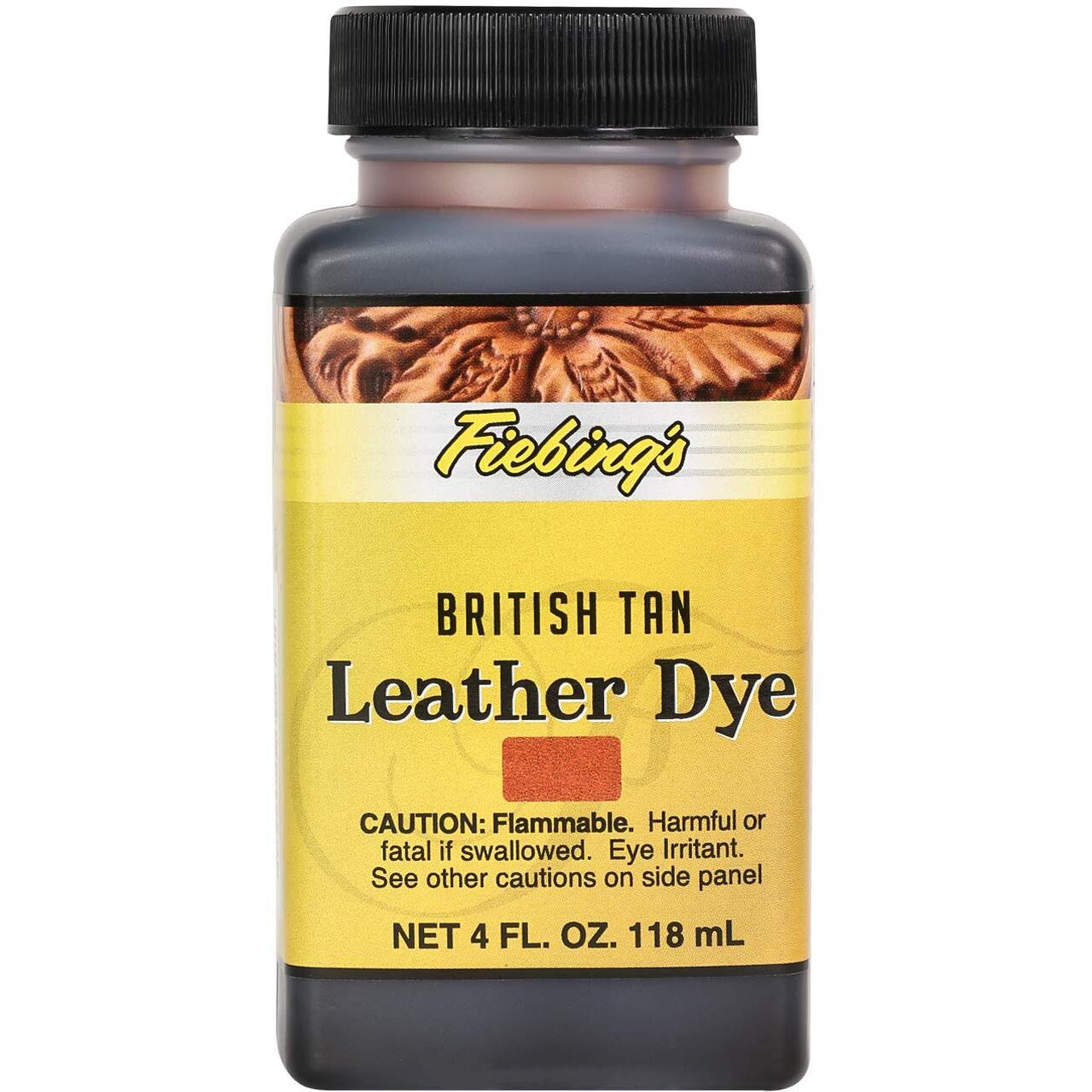 Fiebing's Leather Dye - Alcohol Based Permanent Leather Dye - 4 Oz - British Tan
