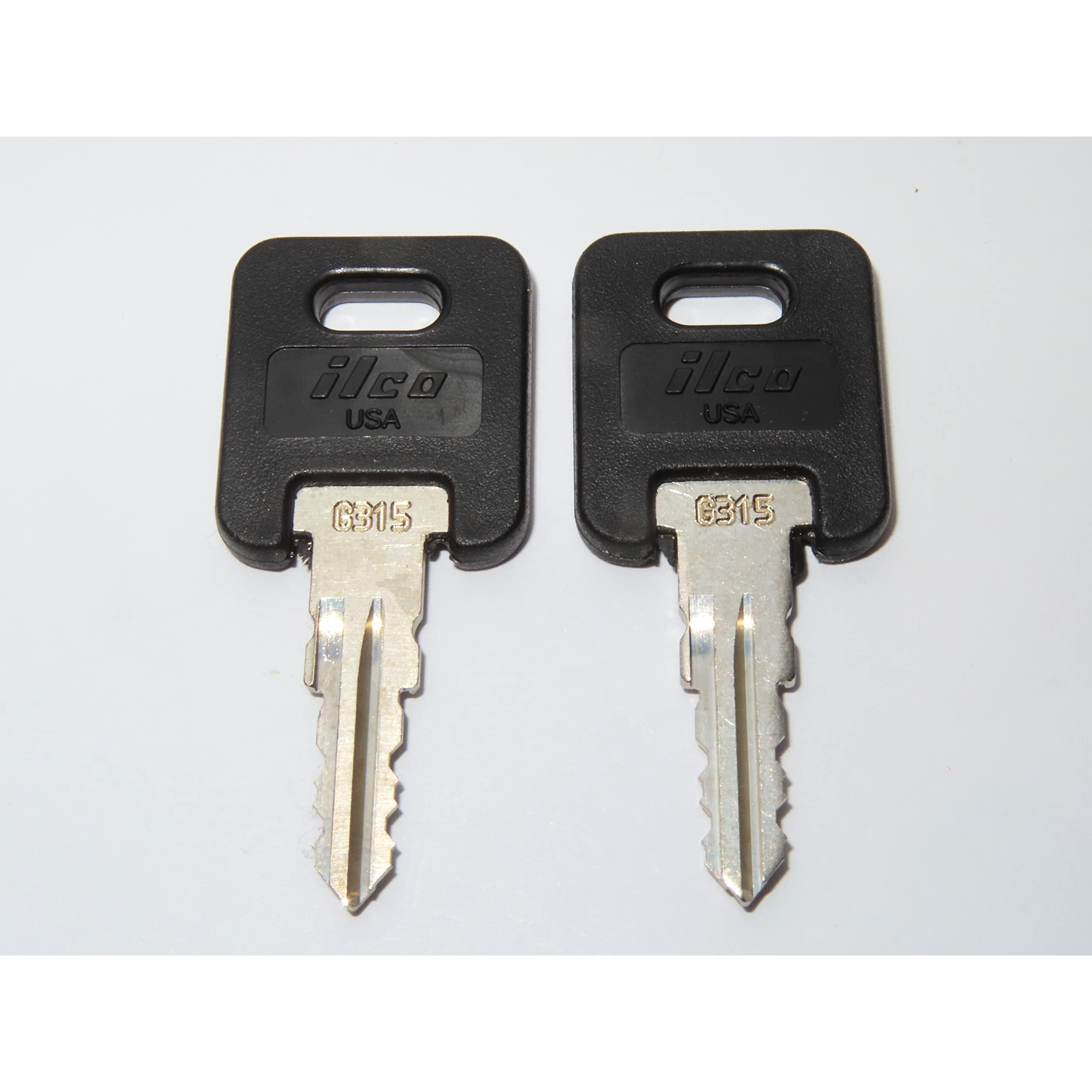 Global Link Rvs Motorhome Trailer Keys 2 Ilco Black Top Keys Cut To Key/Lock Number From G301 To G351 Ilco Fic3P Black Top Keys For Global Link Lock G315 Replacement Keys