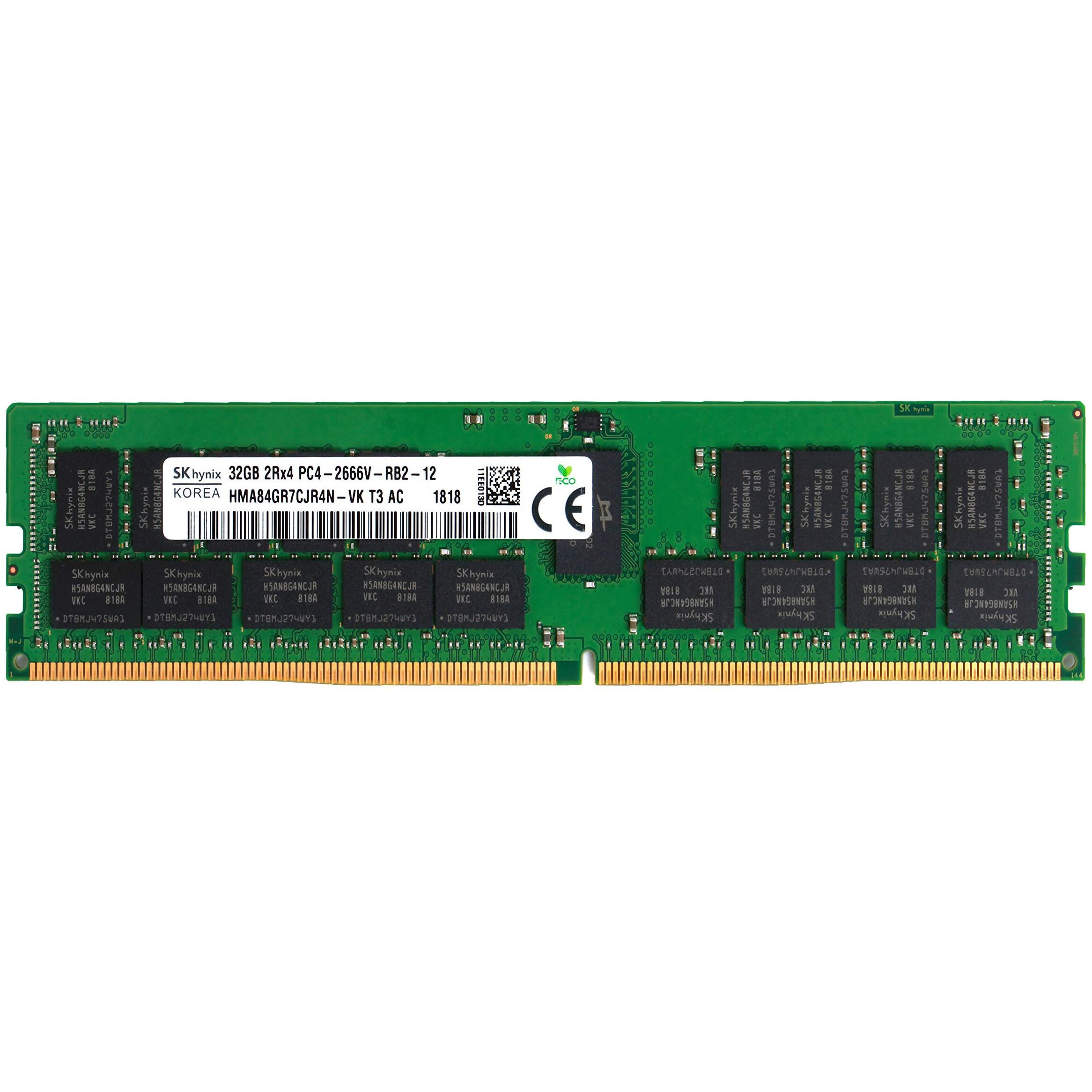 Sk Hynix 32Gb Pc4-2666V-R Ddr4 Registered Ecc 2Rx4 Memory Rdimm Hma84Gr7Cjr4N-Vk