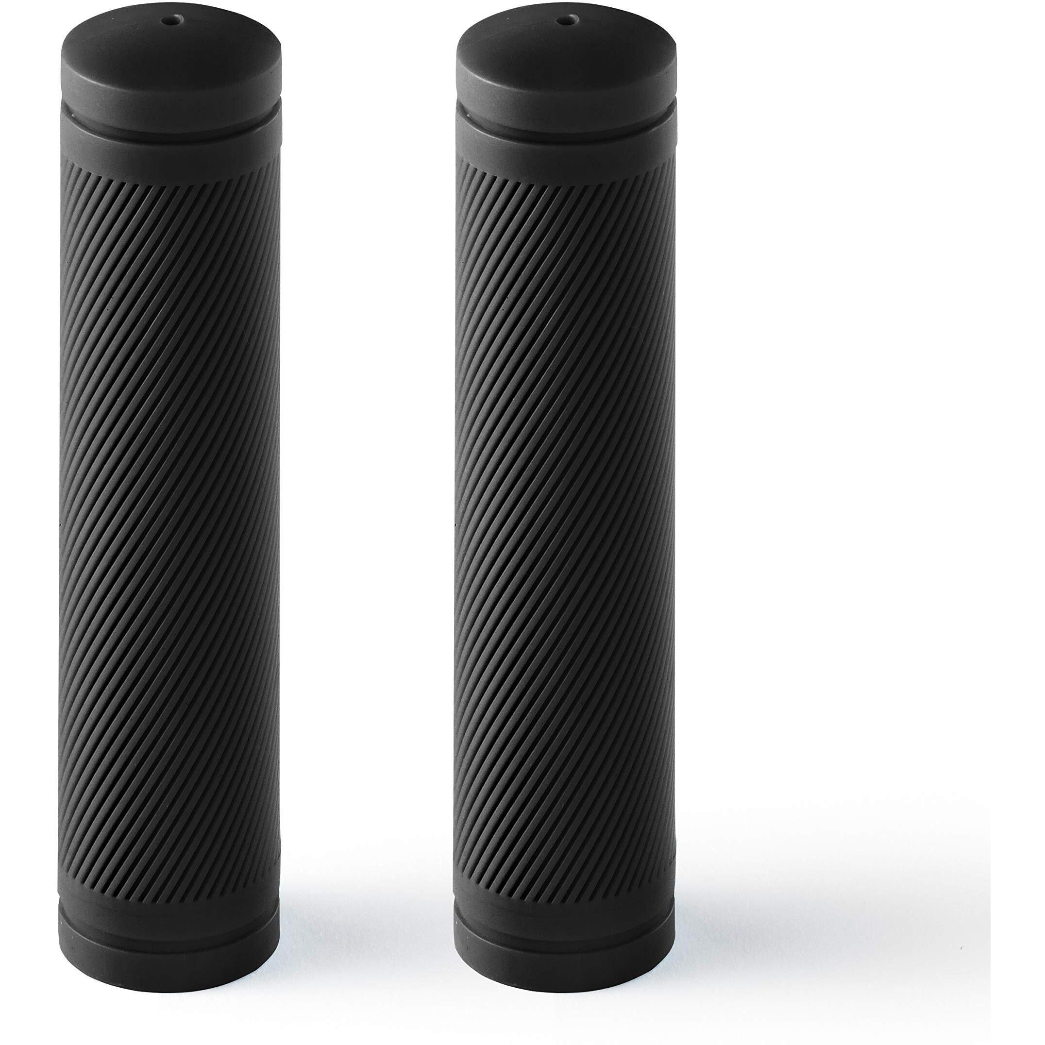 Bw Mtb Bike Grips - Comfortable And Grippy 130Mm Bicycle Handlebar Grips - Black