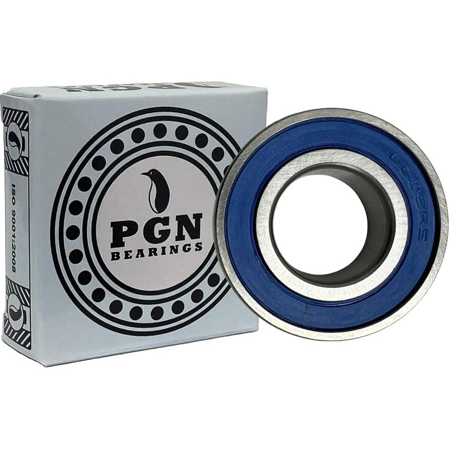Pgn (4 Pack) 6005-2Rs Bearing - Lubricated Chrome Steel Sealed Ball Bearing - 25X47X12Mm Bearings With Rubber Seal & High Rpm Support