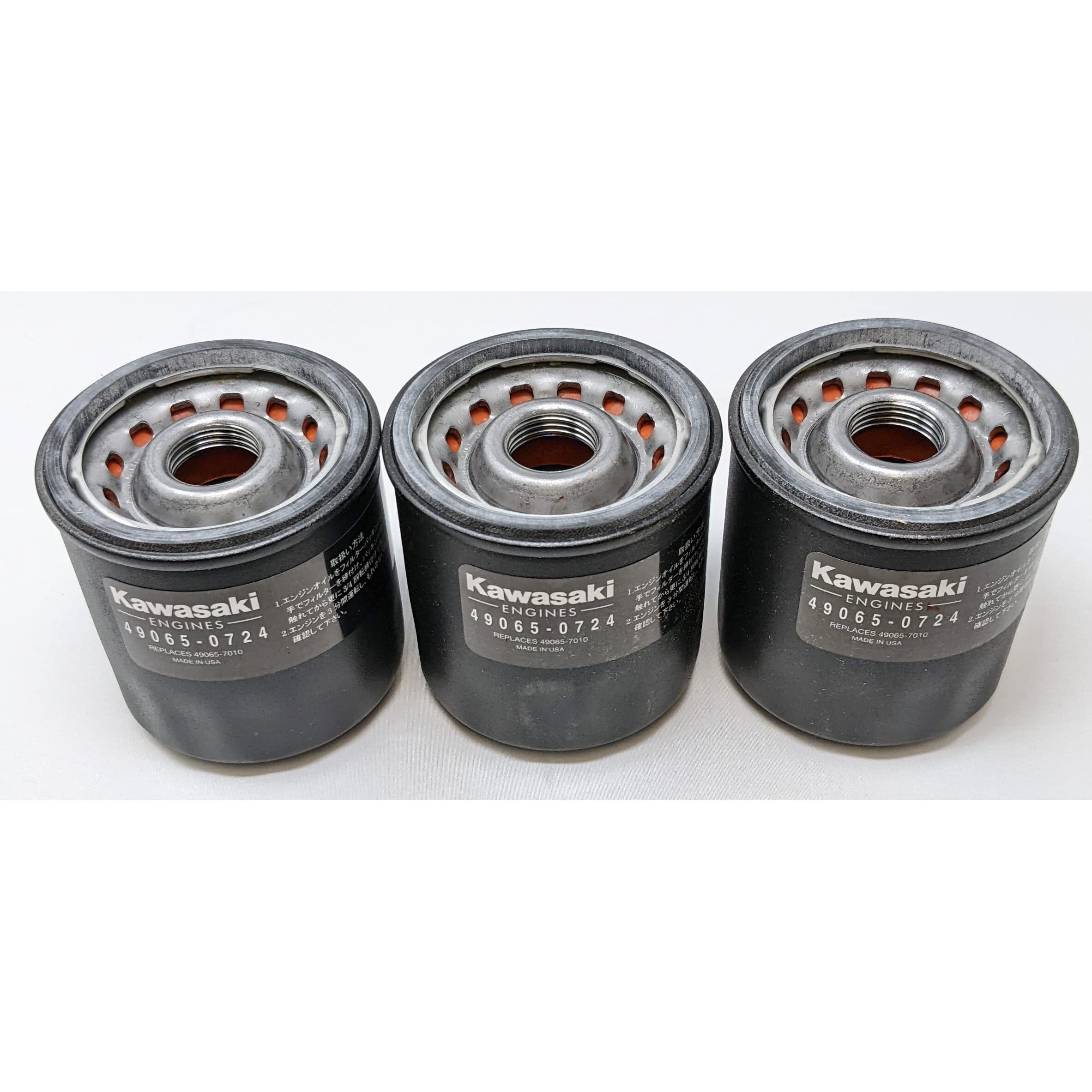 Kawasaki 49065-0724 Oil Filter Fits 49065-7010 Oem- 3 Pack