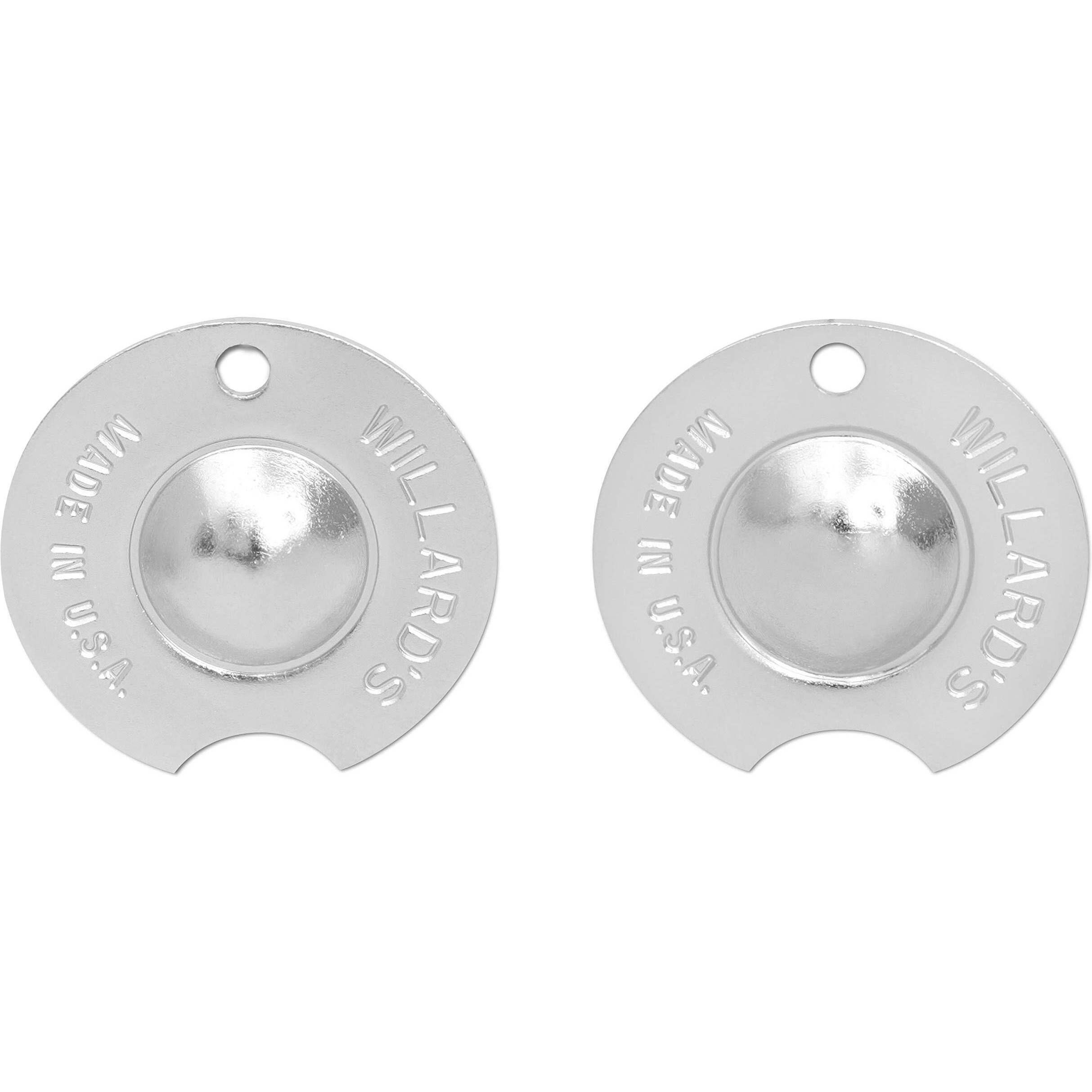 Willards Cue Tip Shaper Nickel Radius .415 Inches Cue Tip Shaper Dime Radius .358 Inches 2-Piece Set