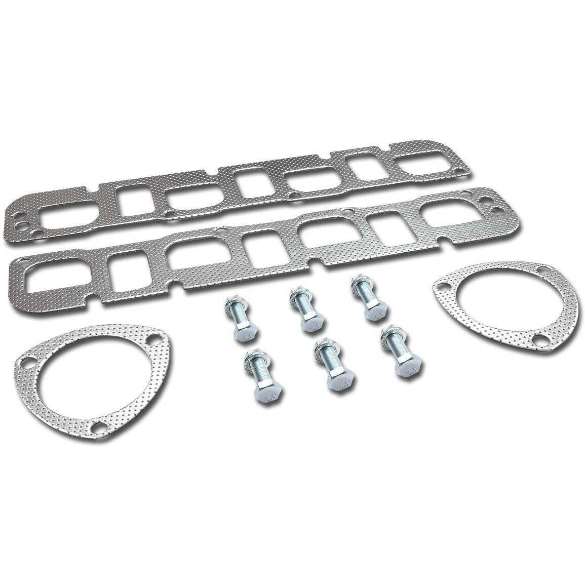 Aluminum Exhaust Manifold Header Gasket Set Compatible With 06-19 Dodge Ram Truck 5.7L V8