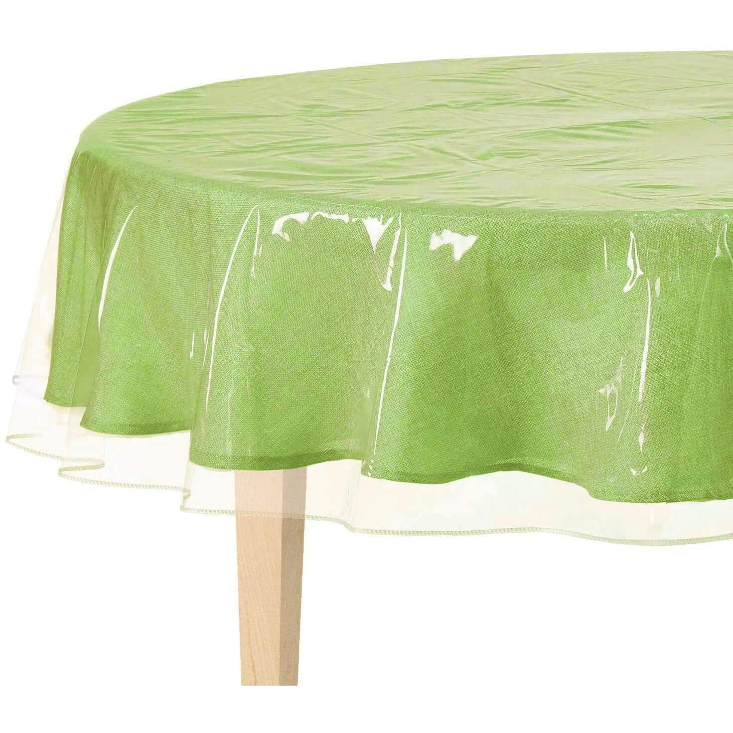 Bnyd Clear Plastic Tablecloth Protector  Table Cloth Vinyl (70"" Round)