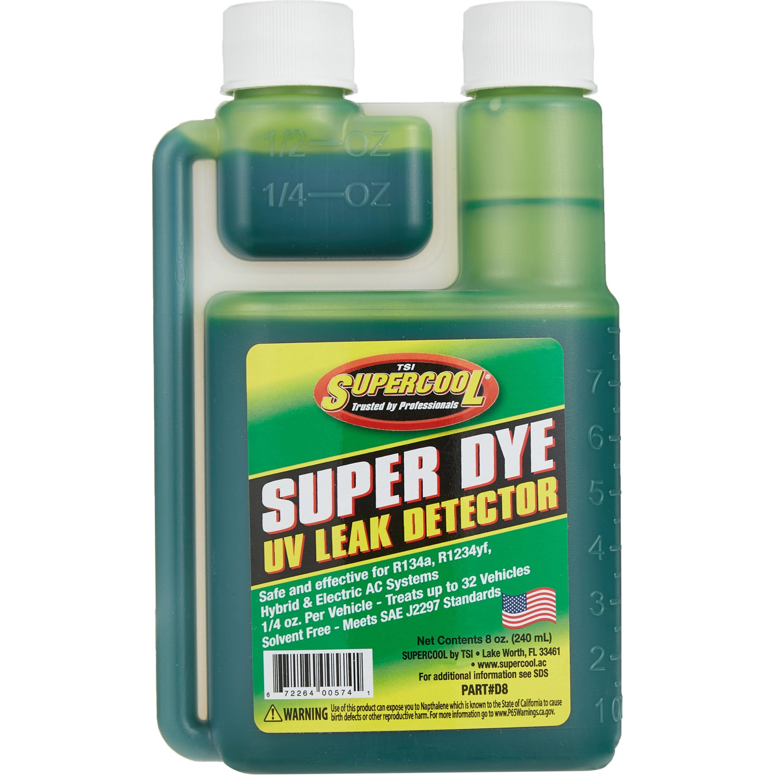 Supercool A/C Leak Detection Dye  Green  8Oz