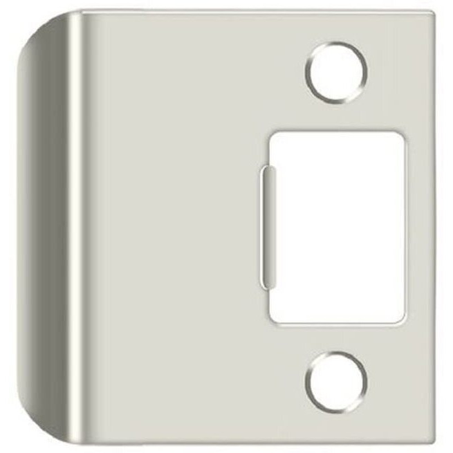 Deltana Spe225U14 Extended Lip Strike Plate  Bright Nickel  2-1/4""
