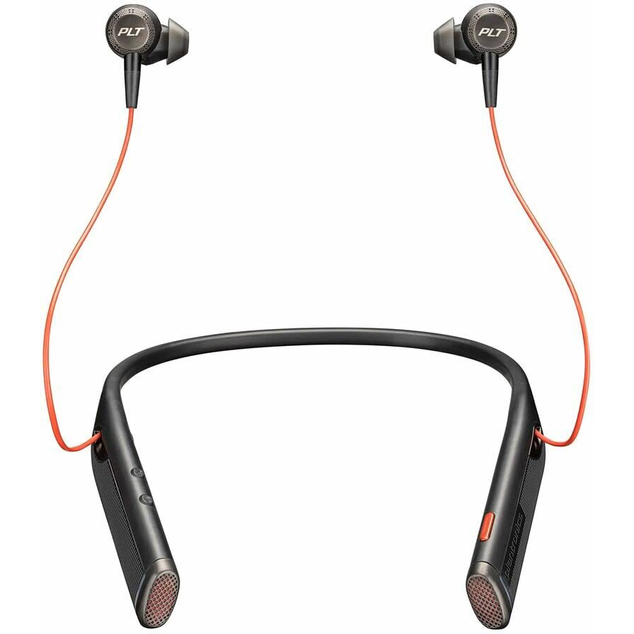 Poly Voyager 6200 Uc - Bluetooth Dual-Ear (Stereo)Earbuds Neckband Headset - Usb-A Compatible To Connect To Your Pc Mac - Works With Teams  Zoom & More - Active Noise Canceling  Black (208748-01)
