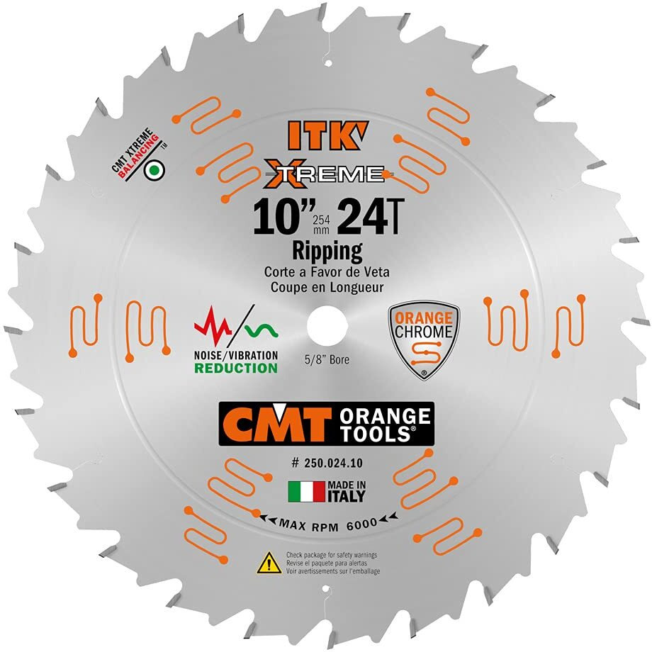 Cmt Orange Tools 250.024.10 Itk Ripping Blade 10"&quotX24X5/8""
