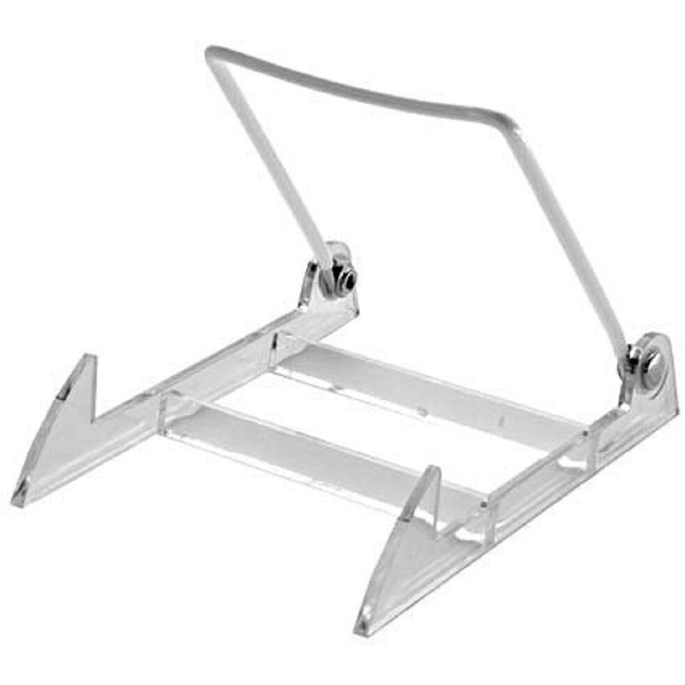 12-Pack - Gibson Holders 2Pl Medium Display Stand - Clear Base/White Wire