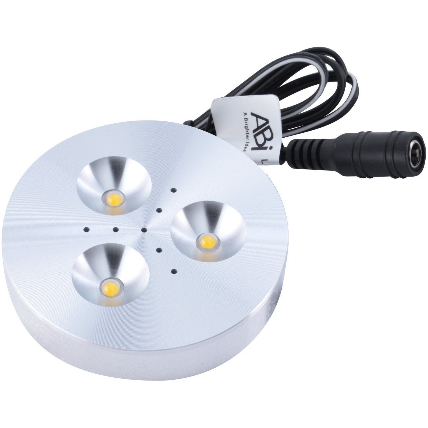 Abi 3W Led Puck Light For Under Cabinet  Bookshelf  And Showcase Lighting  240Lm  Cool White 6000K  25W Halogen Equivalent