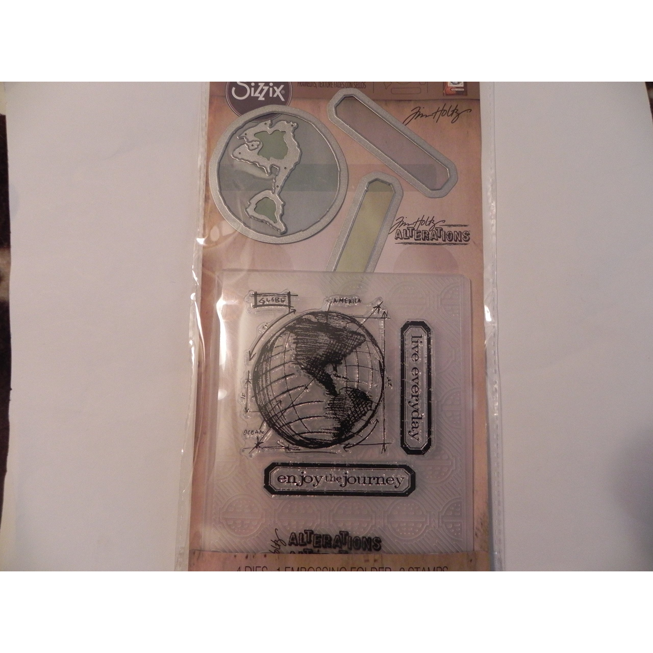 Sizzix Tim Holtz Alterations Stamp  Die & Texture Fade - The Journey