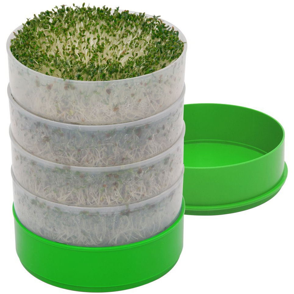 Kitchen Crop Vkp1200 Seed Sprouter   6"" Diameter Trays  1 Oz Alfalfa Included