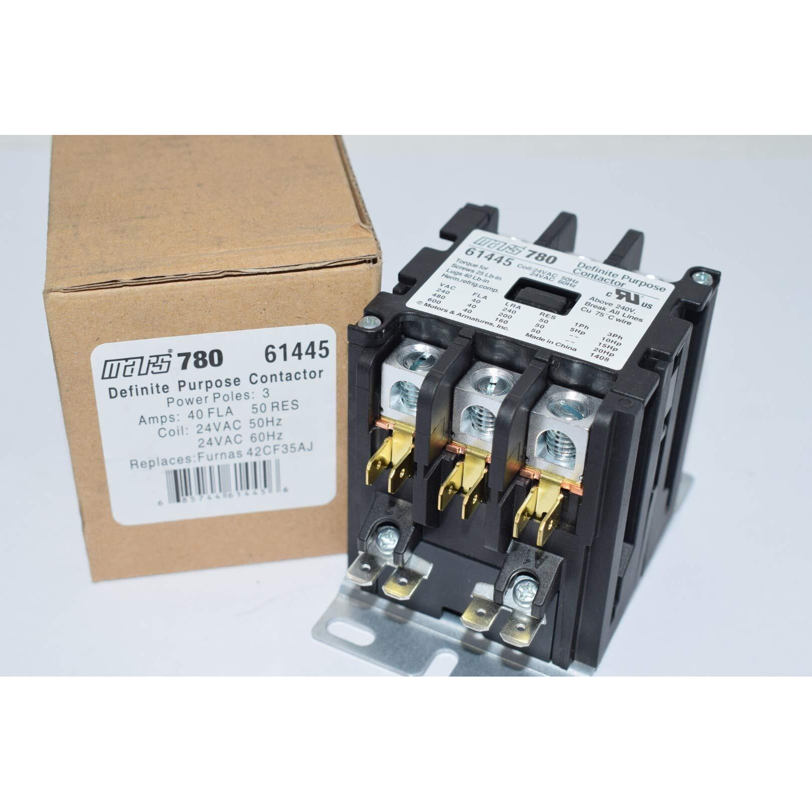 Mars 61445 (Direct Replacement Of Furnas 42Cf35Aj) Contactor 3 Pole