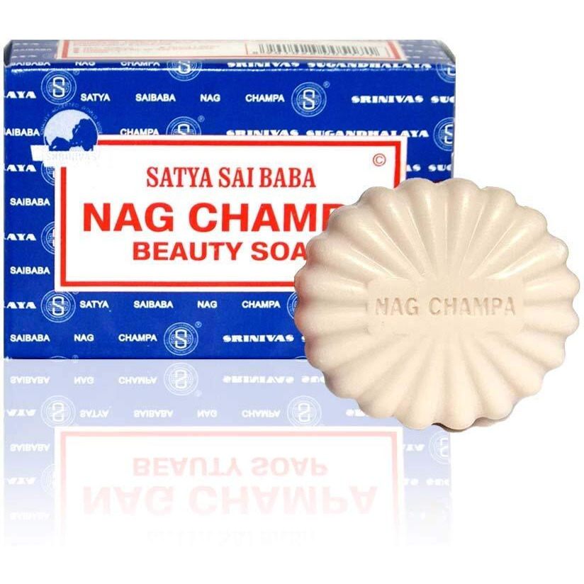 Satya Nag Champa Sai Baba Natural Soap  Large  150 G  5 Oz  4 Piece