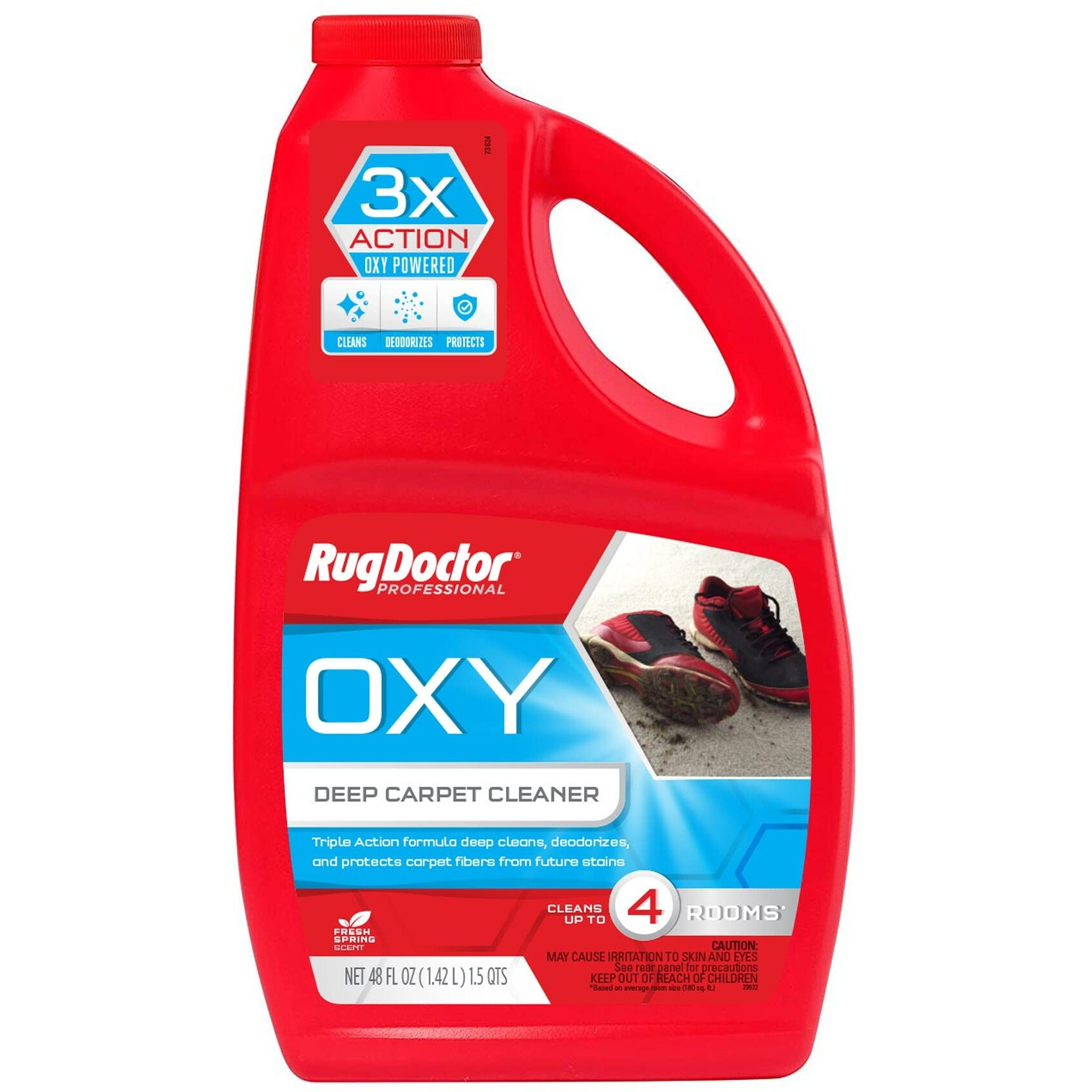 Rug Doctor Triple Action Oxy Deep Carpet Cleaner  48 Oz.  Deep Cleans  Deodorizes  & Protects  Concentrated  Professional-Grade  3X Action Formula