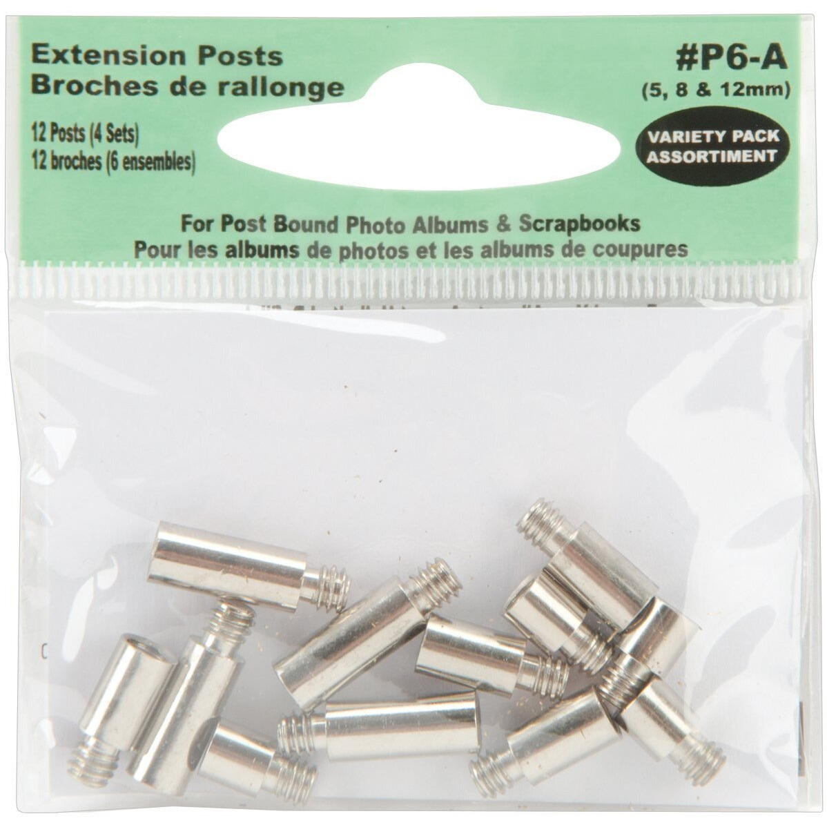 Pioneer P6A Extra Variety Pack 5  8  12Mm Extension Posts (6 Sets) F/All Post Bound Albums