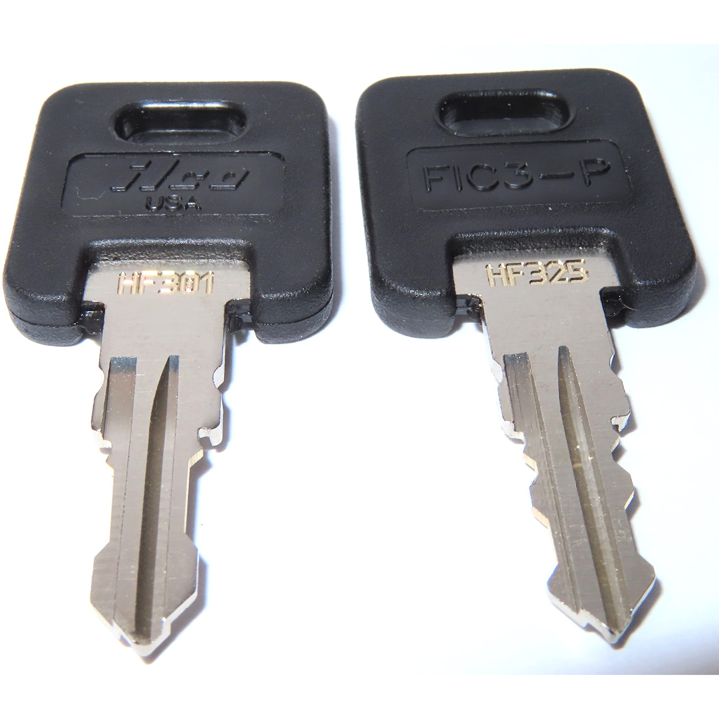 Ilco Key Lock Replacement Set For Fic Rv Motorhome Trailer - 2 Keys  Black