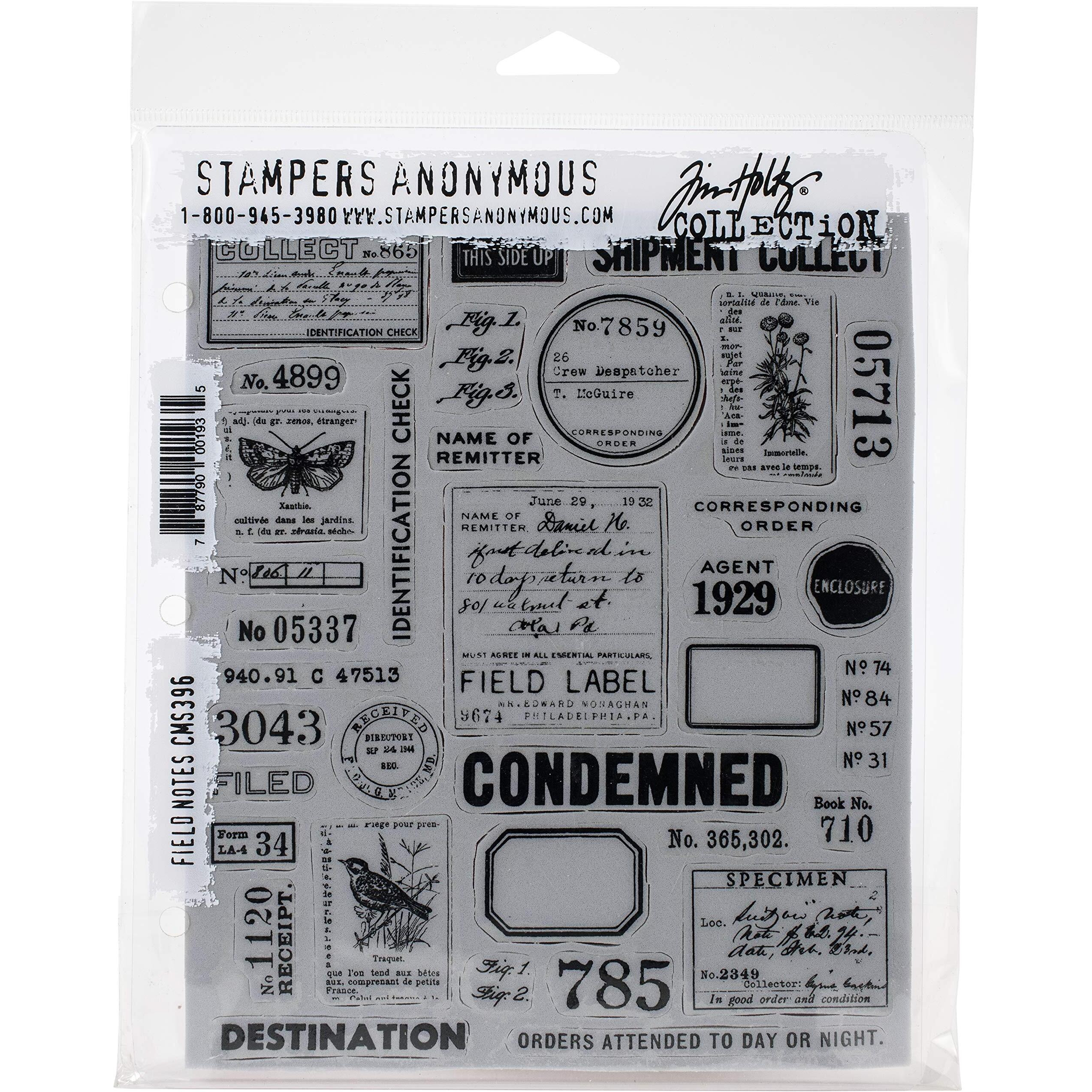 Stampers Anonymous Cling Mount Stamp Tim Holtz 7 In. X 8.5 In. Field Notes