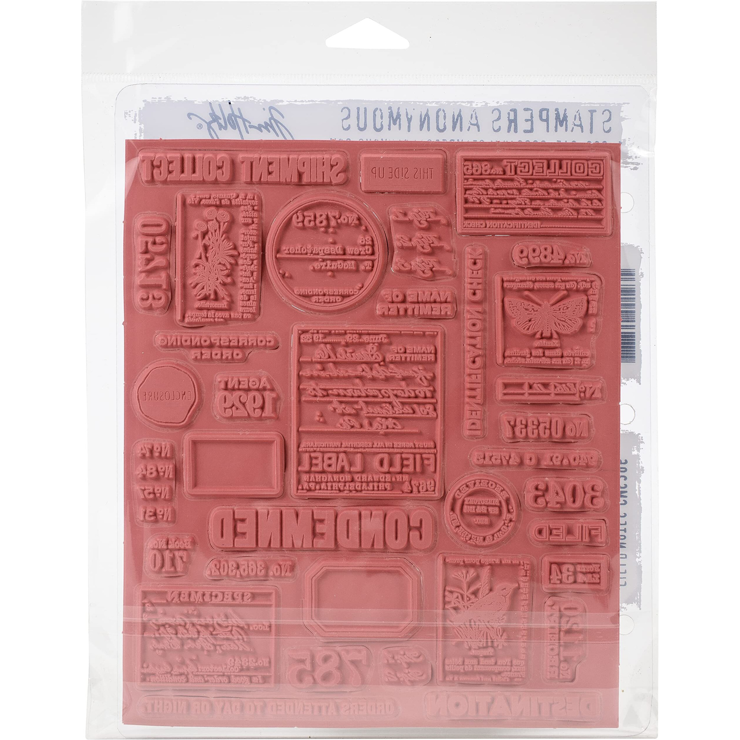 Stampers Anonymous Cling Mount Stamp Tim Holtz 7 In. X 8.5 In. Field Notes