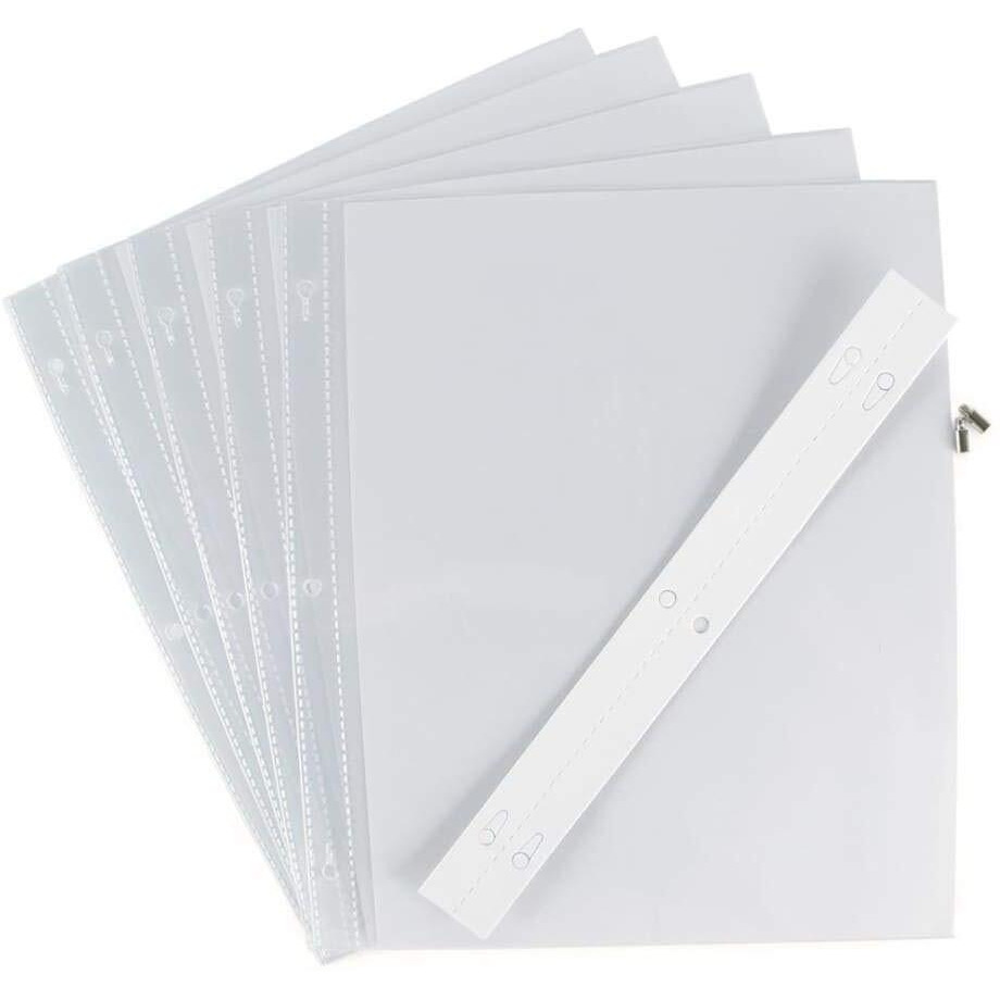 3-Pack - Pioneer Post Bund Top Loading Page Protectors With White Inserts  8.5 By 11-Inch  5-Sheets Each