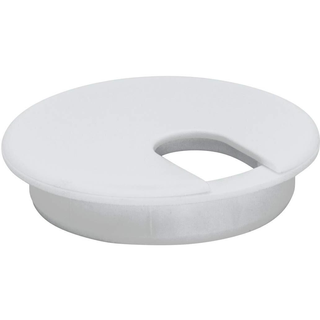 Rok Hardware 2 Pack Of 3 (76Mm) Round Computer Desk Table Port Wire Cable Cord Organizer Hole Cover Grommet Rokrg3Wht (White)