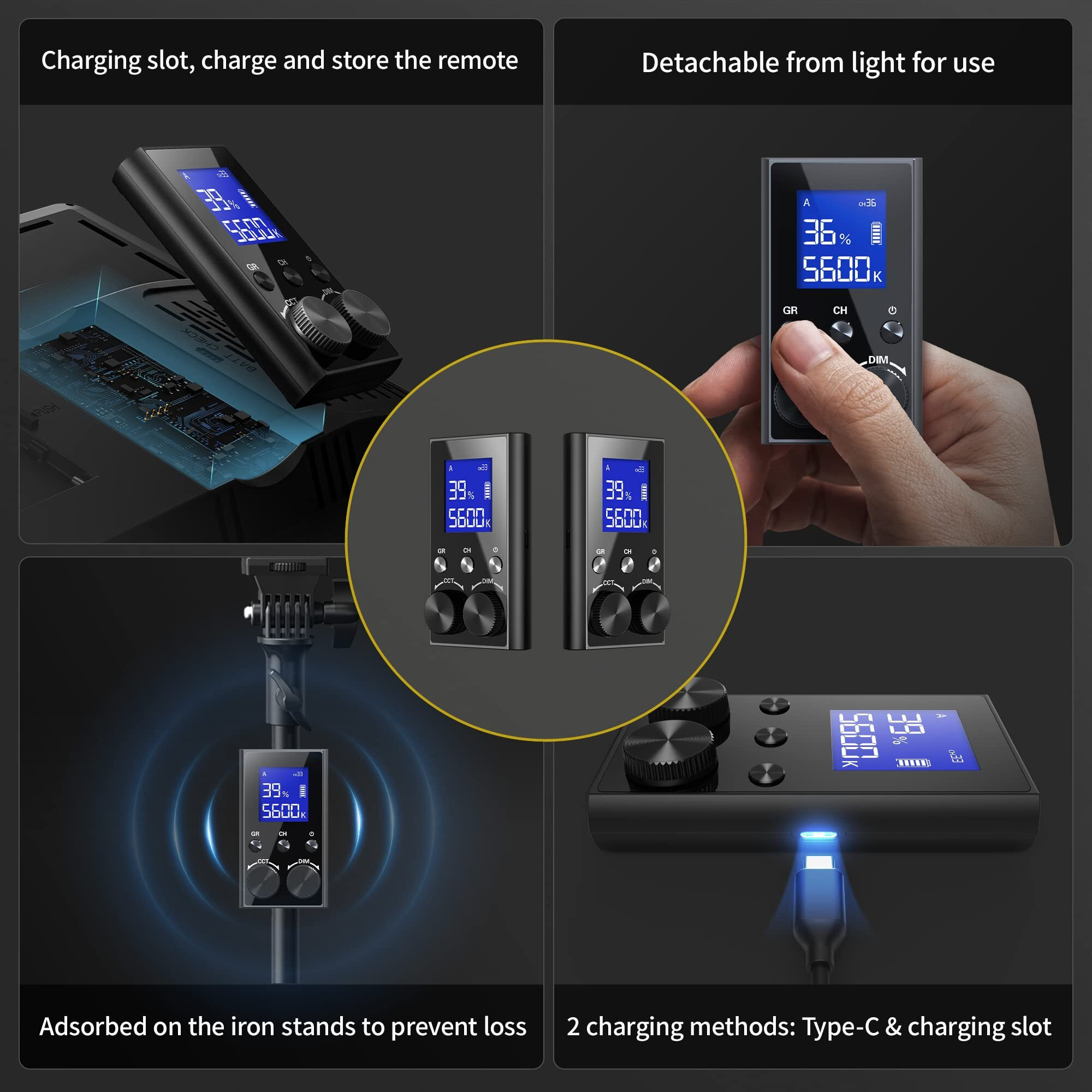 Raleno 2-Pack Photography Lighting With 2.4G Remote  Two 18"" 45W Studio Lights For Video Recording  Photography  Live Streaming  Cri 97+ 3200K-5600K Led Video Light With 2 Stands For Tiktok  Youtube