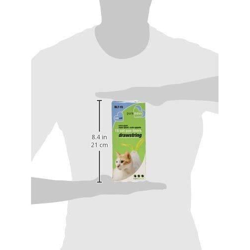 Van Ness Dl715 Pureness Extra Giant Drawstring Cat Pan Liner  45-Count (3 X 15 Count Boxes)