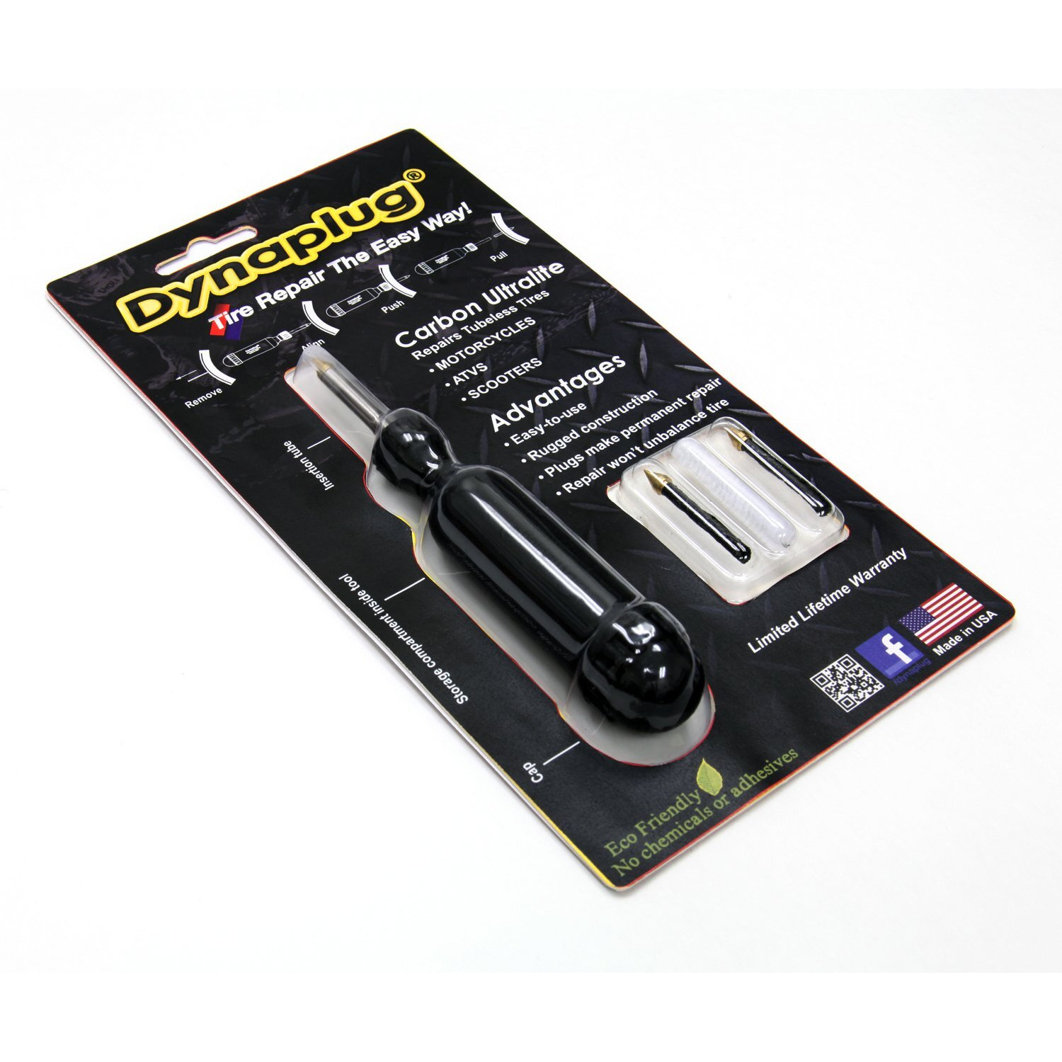 Dynaplug Quick Motorcycle Tire Puncture Repair - Carbon Ultralite