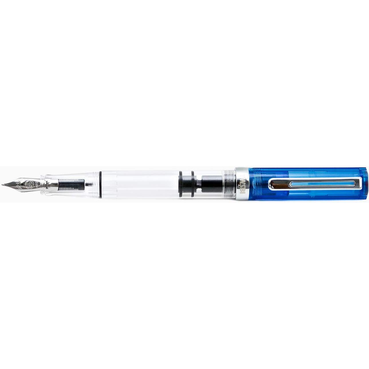 Twsbi Eco Transparent Blue Fountain Pen Ef Nib