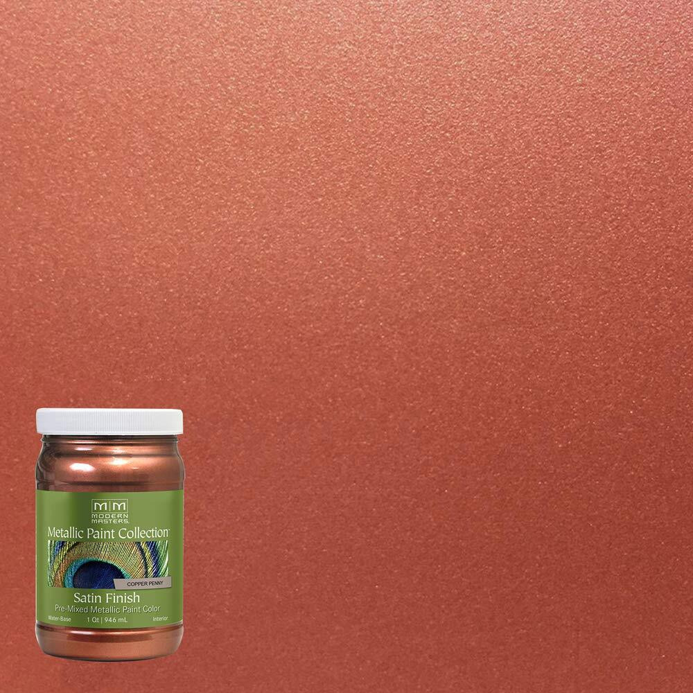 Modern Masters 1 Qt Me579 Copper Penny Metallic Paint Collection Water-Based Decorative Metallic Paint