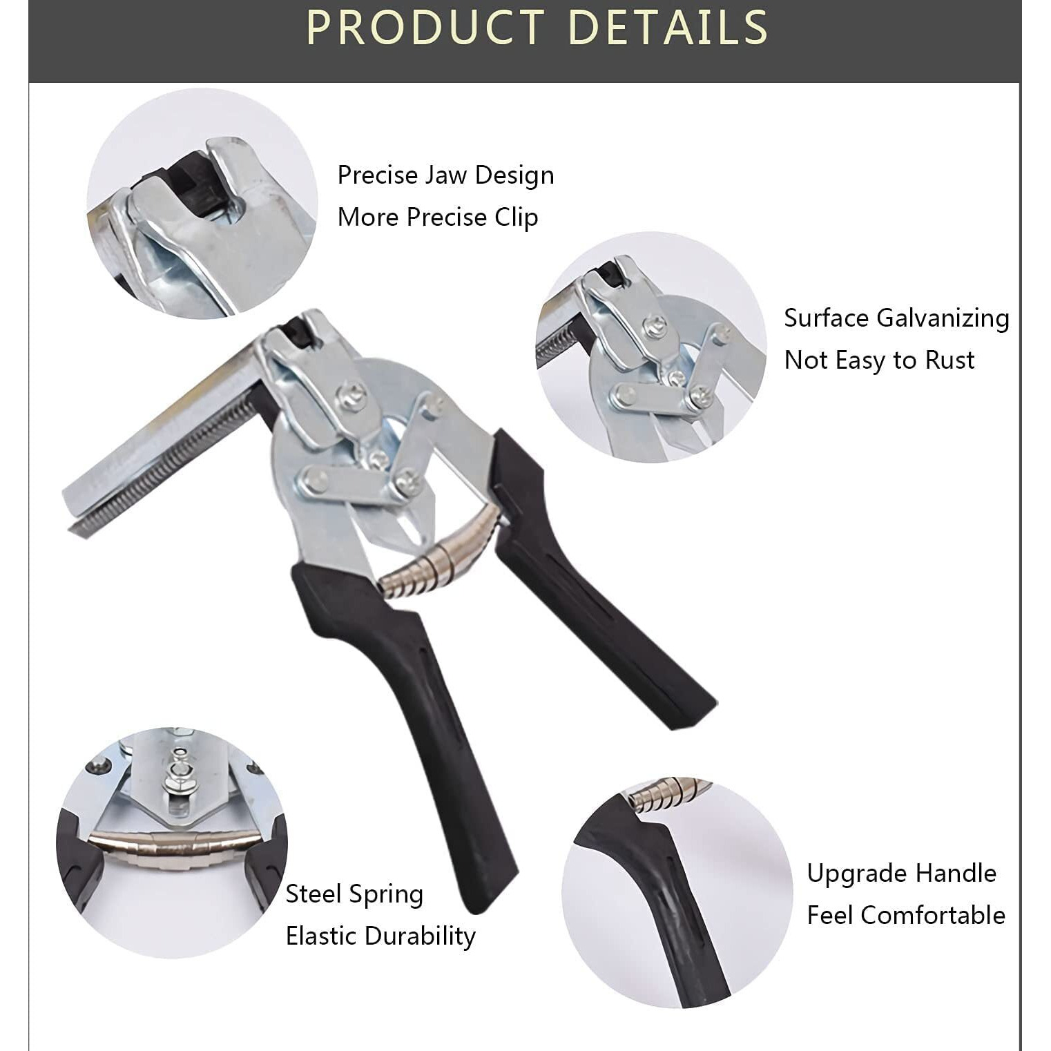 Type M Hog Nail Ring Pliers Kit With 2400Pcs M Clips For Fence Fastening  Upholstery Installation  Animal Cages