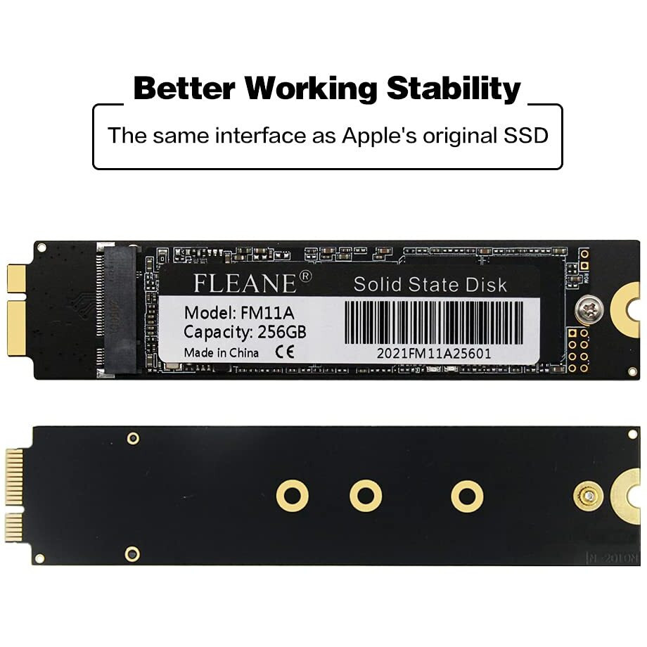 Fleane 256Gb Fm11A 3D Tlc Ssd For Macbook Air A1370 A1369 (Late2010-Mid2011) Emc2392 Emc2393 Emc2469 Emc2471 Hd (256Gb)