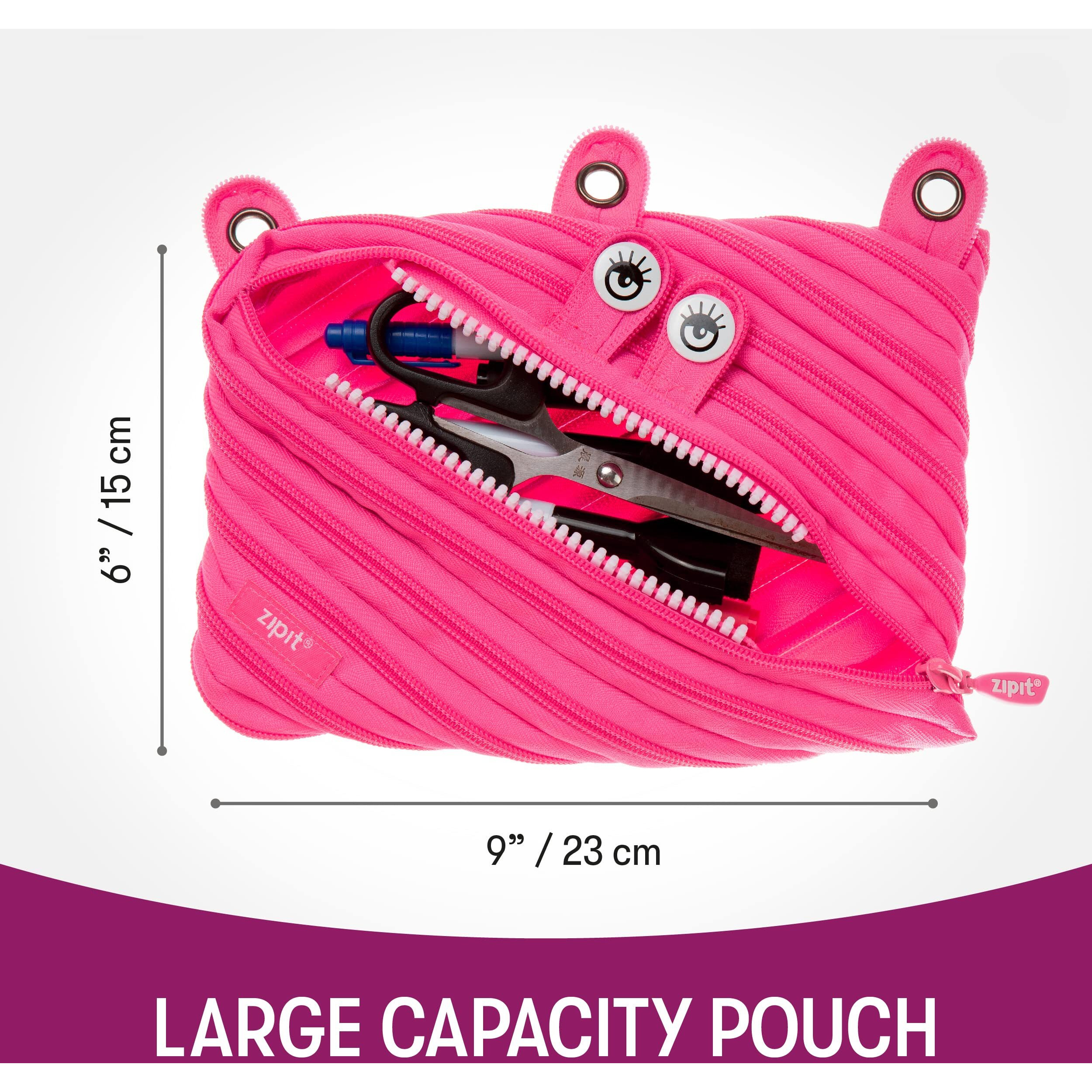 Zipit Monster 3-Ring Pencil Case  Pink