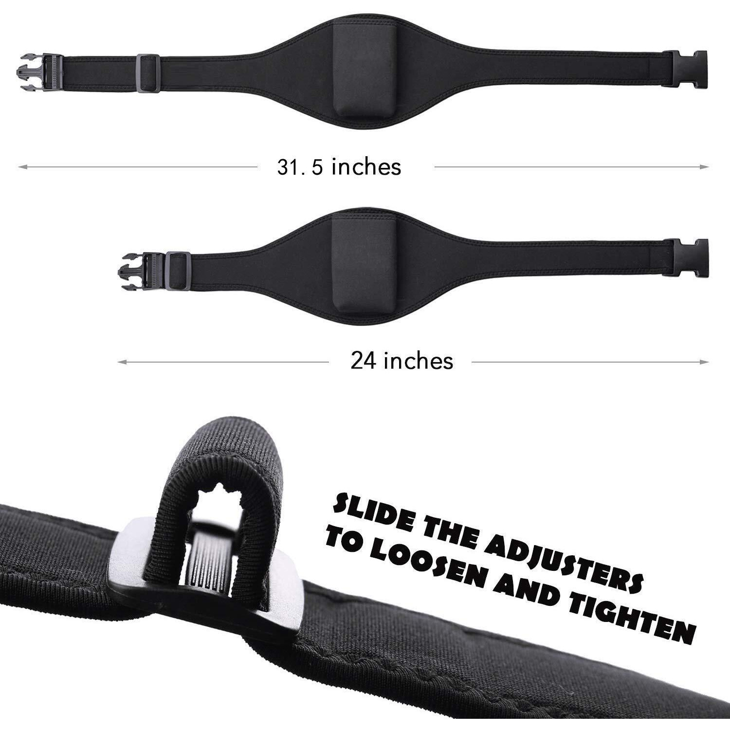 Iraspin Mic Belt For Fitness Instructors Vertical Microphone Transmitter Carrier Belt For Fitness Class Public Speaking Theatre Pilates Teachers