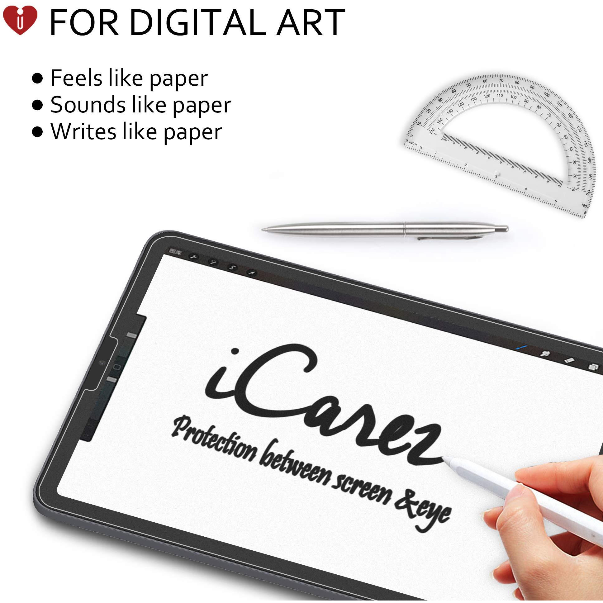 Icarez Anti-Glare Matte Screen Protector For Apple Ipad Air 4/5 Gen (10.9-Inch 2022/2020) Ipad Pro 11 Inch (2022/2021/2020/2018) [2-Pack] Easy To Install (Compatible With Face Id And Apple Pencil)