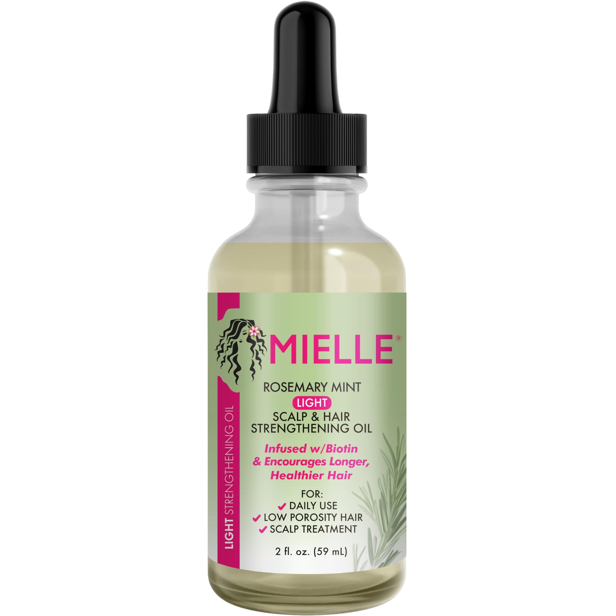 Mielle Organics Rosemary Mint Light Scalp & Hair Strengthening Oil  2 Ounce